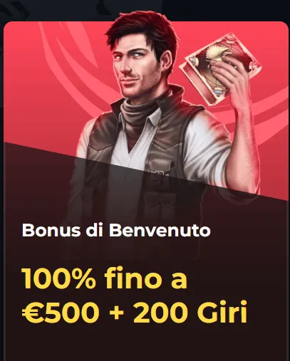 Bonus di benvenuto 100 fino a 500 euro 200 giri